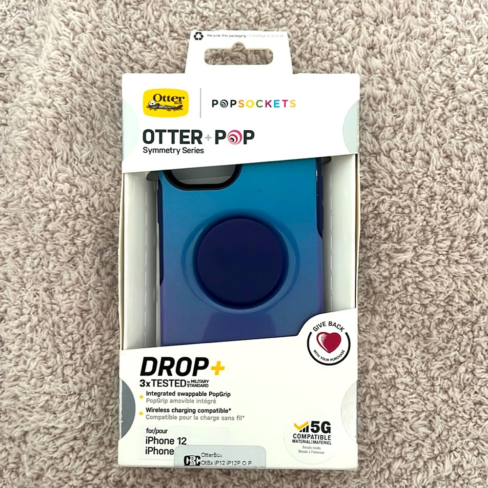 Otter box + pop socket iPhone 12 case